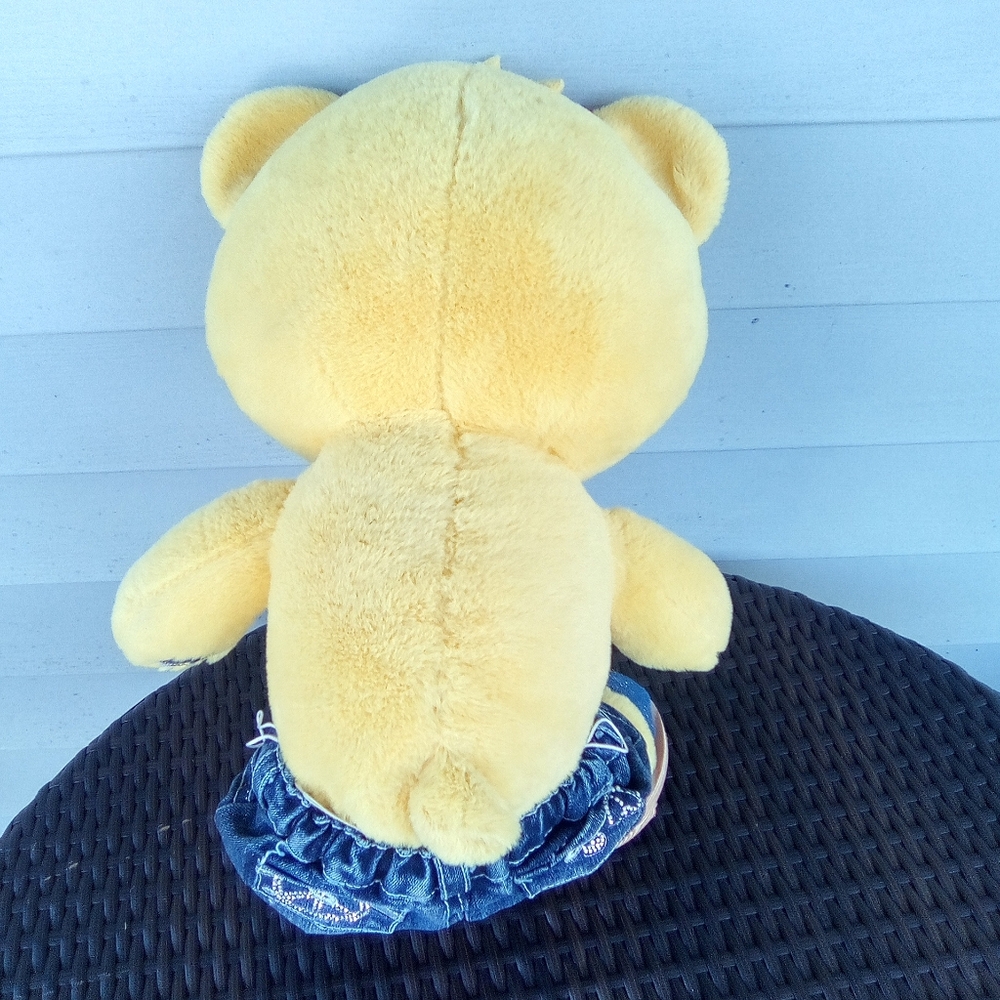 BUILD-A- BEAR WORKSHOP Yellow Teddy Bear with Pink Bow - Picture 7 of 8